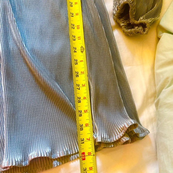 Princess Polly blue gray v neck swing dress size 10 - Picture 4 of 5